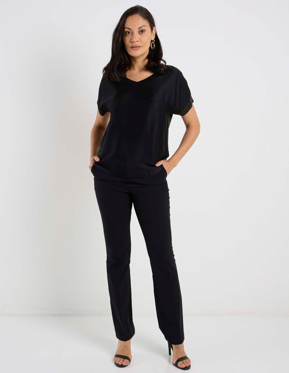 Blusa Lieb manga corta para mujer