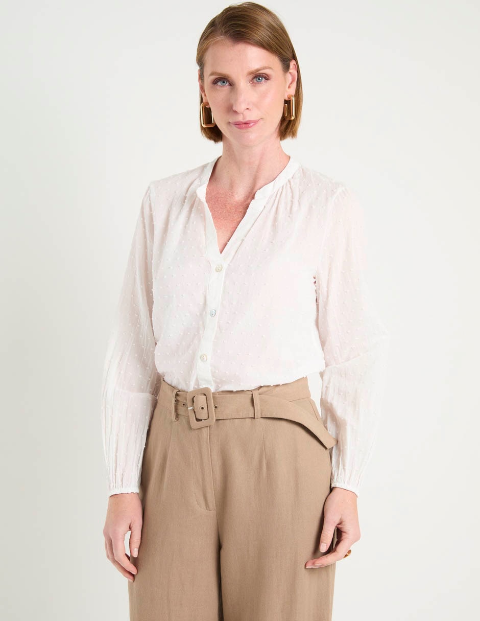 Blusa manga larga para mujer