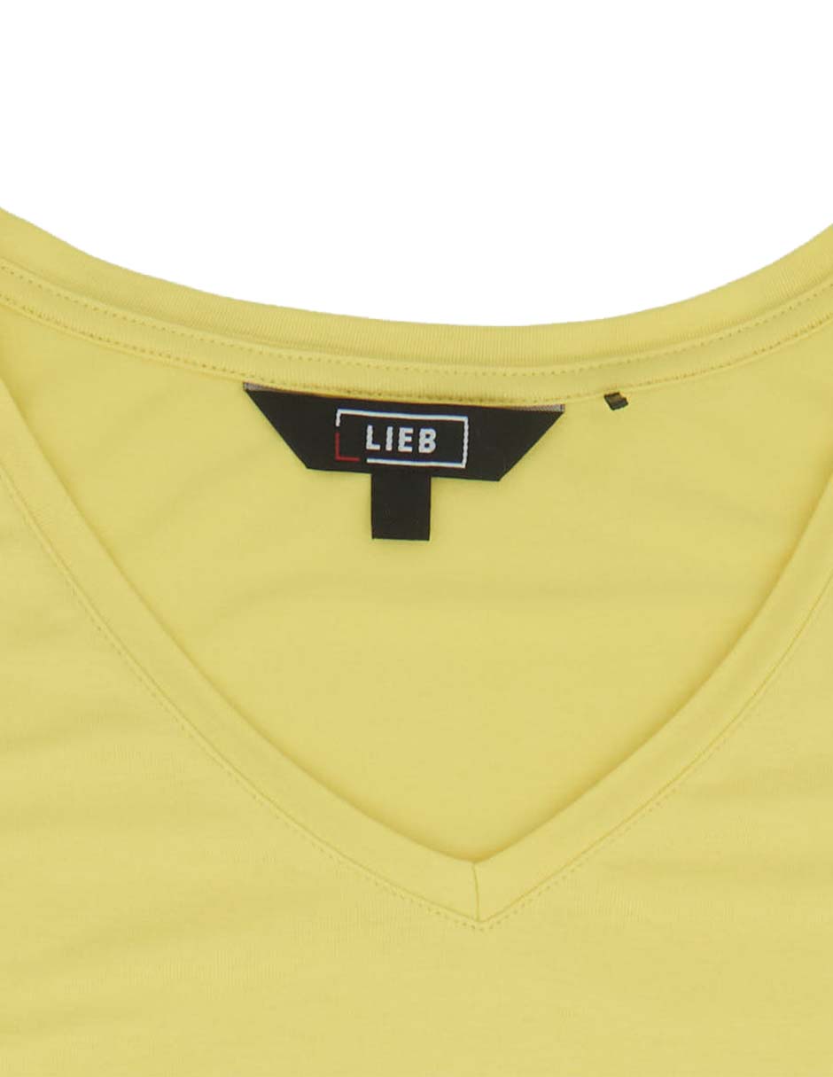 Playera manga corta Lieb cuello v para mujer