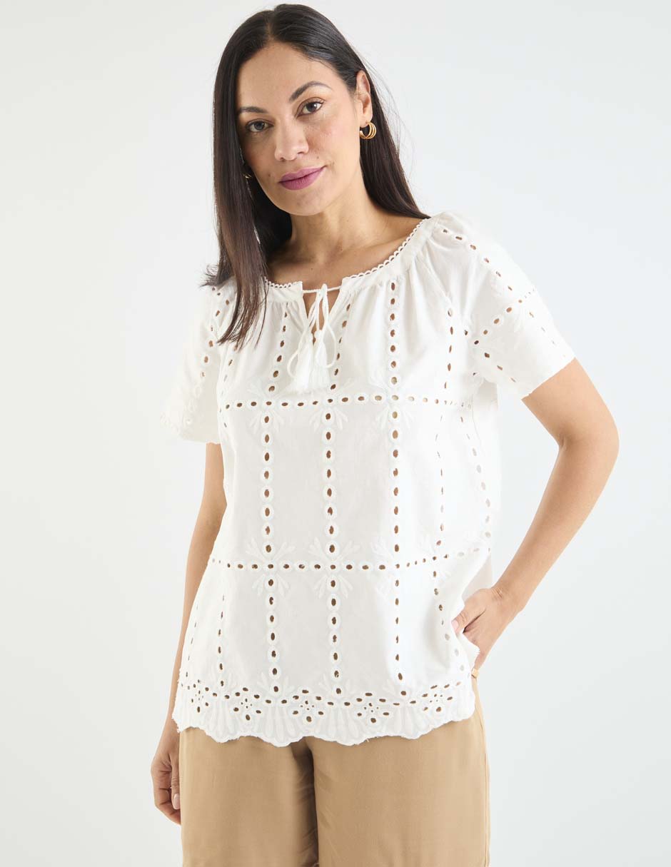 Blusa manga corta para mujer 1
