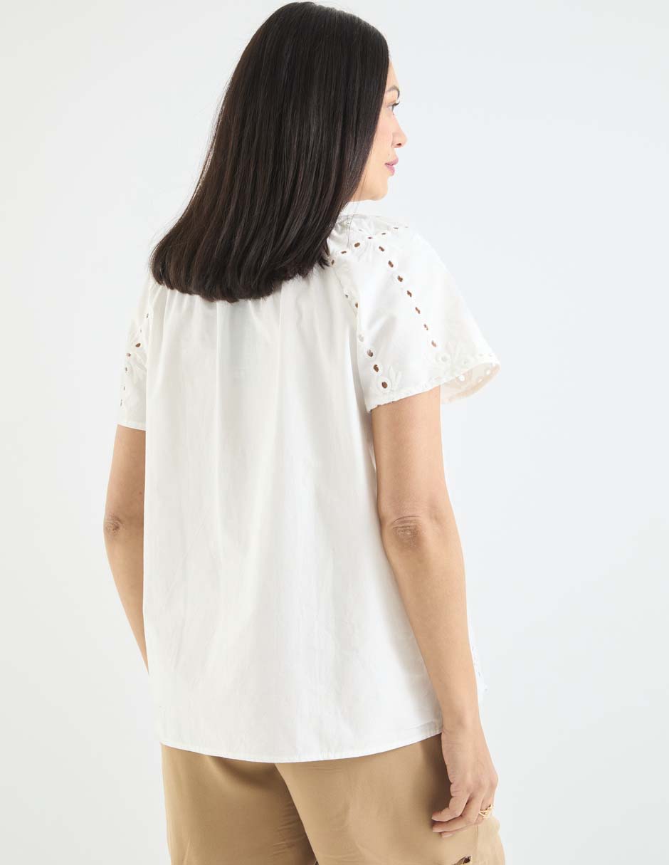 Blusa manga corta para mujer 11