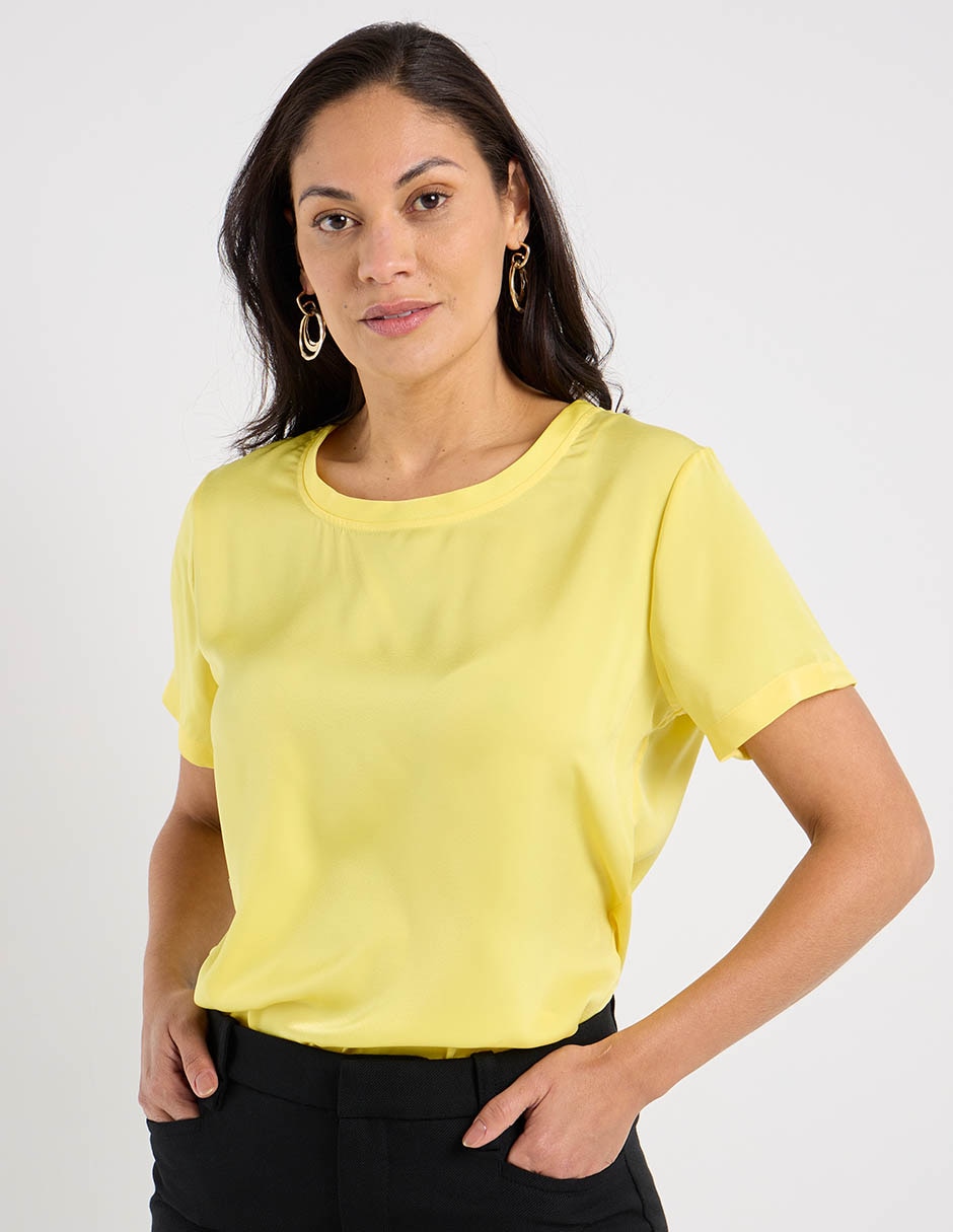 Blusa manga corta para mujer