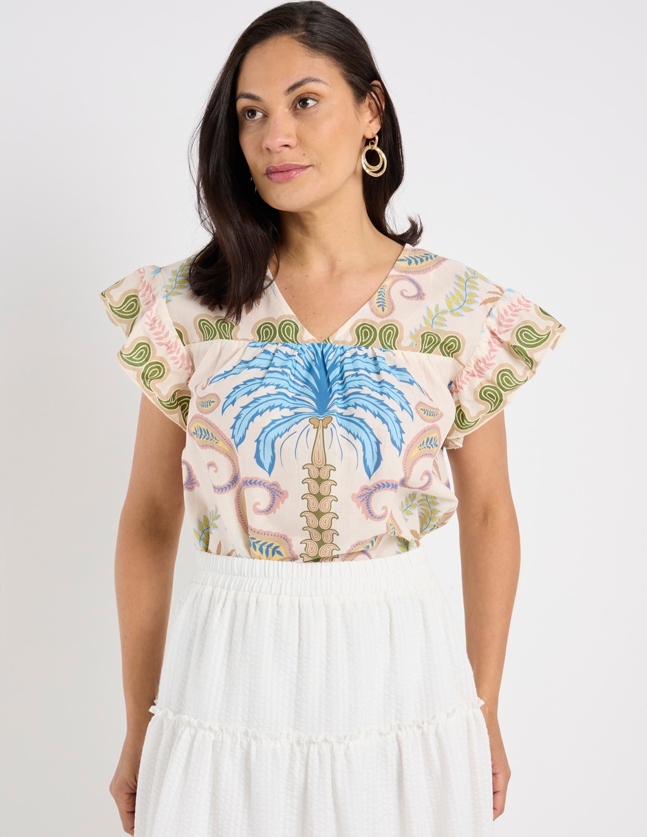 Blusa manga corta para mujer 1