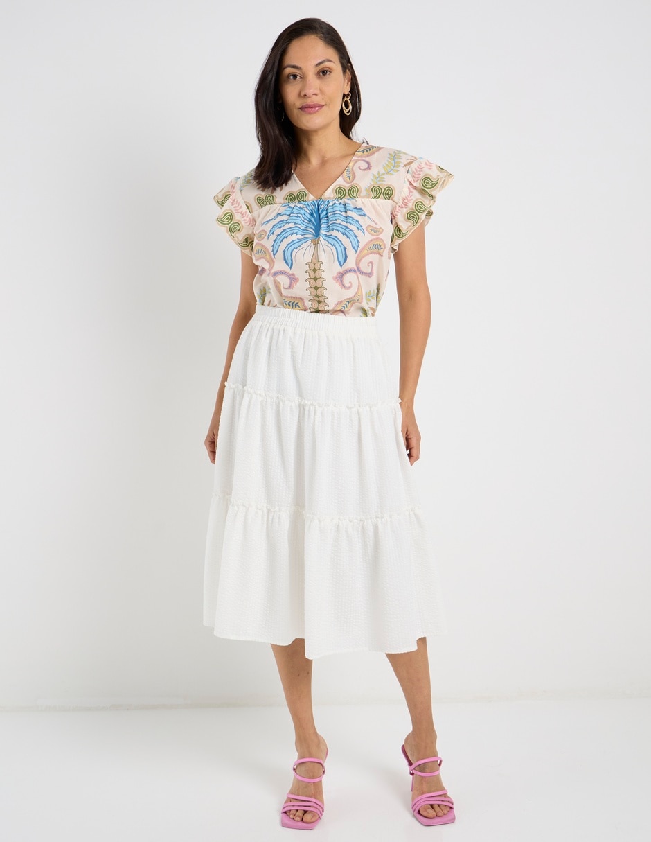 Blusa manga corta para mujer 8
