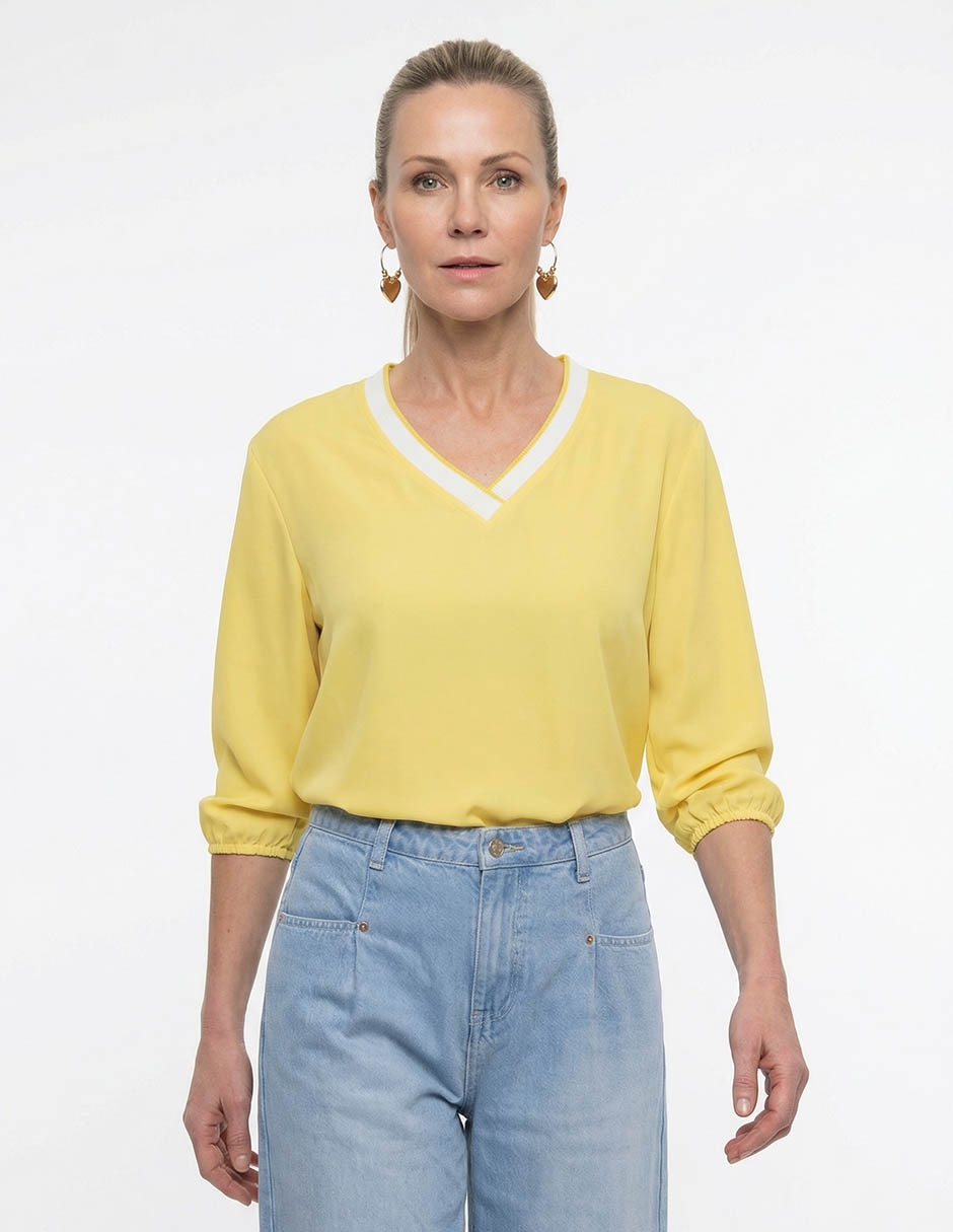 Blusa manga 3/4 para mujer