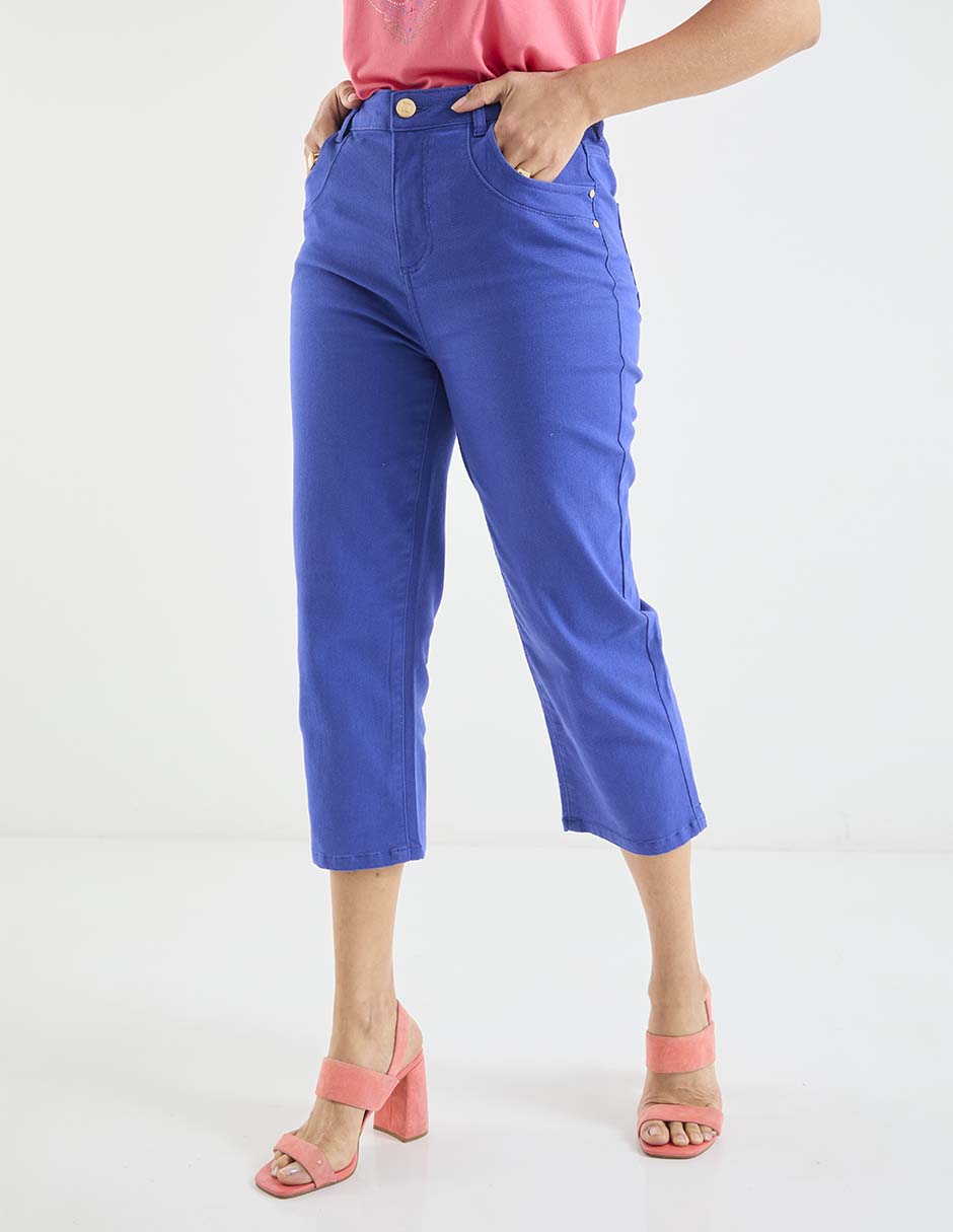 Pantalón capri straight para mujer Pantalón capri straight para mujer