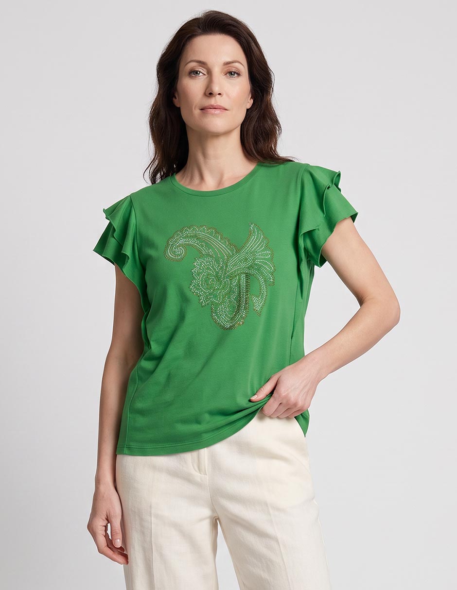 Blusa manga corta para mujer