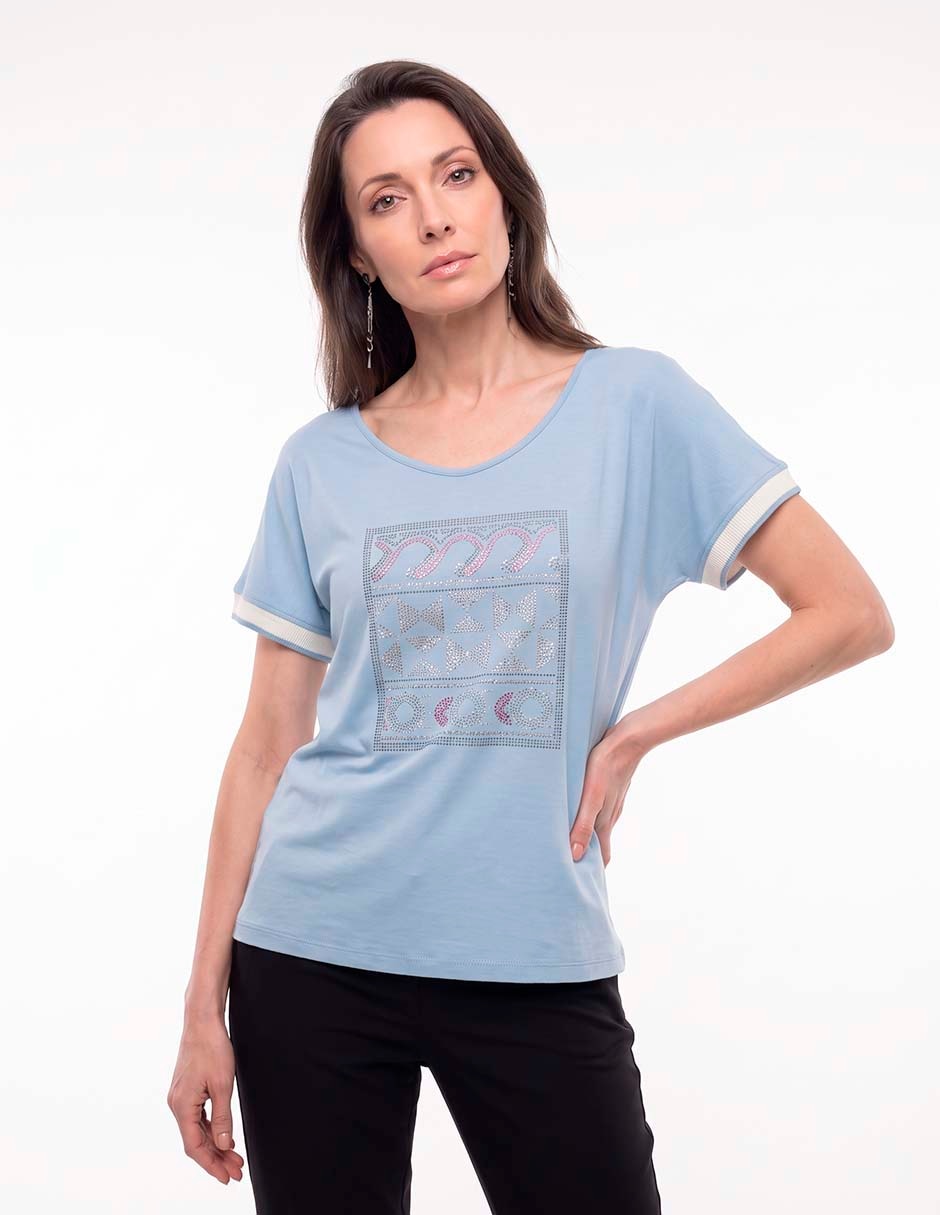 Blusa manga corta para mujer 3