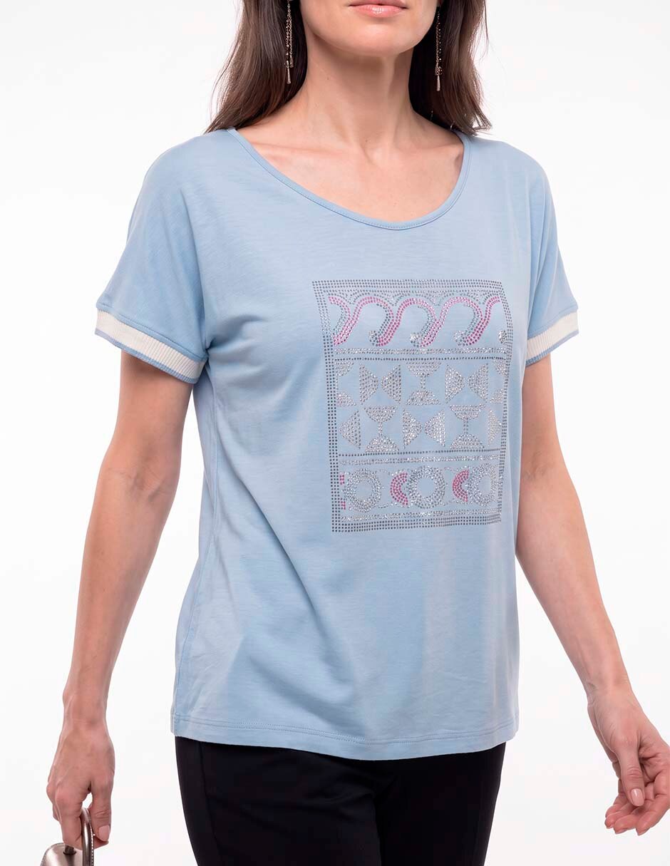 Blusa manga corta para mujer 4