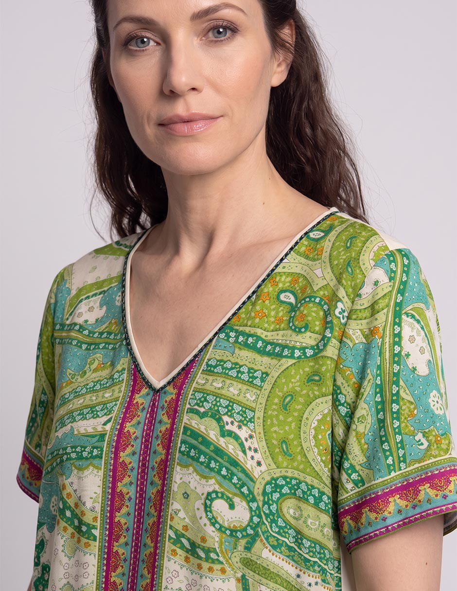 Blusa manga corta para mujer