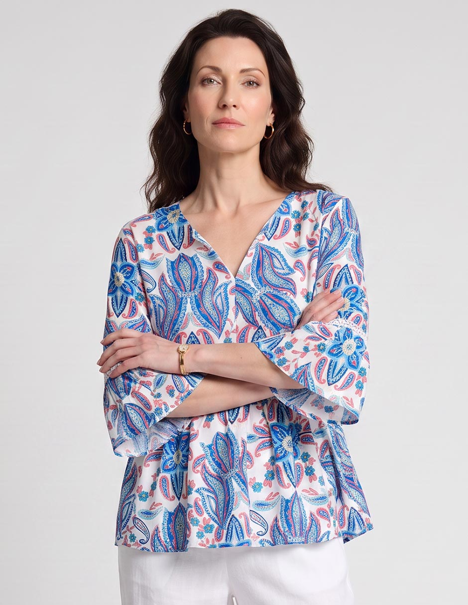 Blusa manga 3/4 para mujer Blusa manga 3/4 para mujer