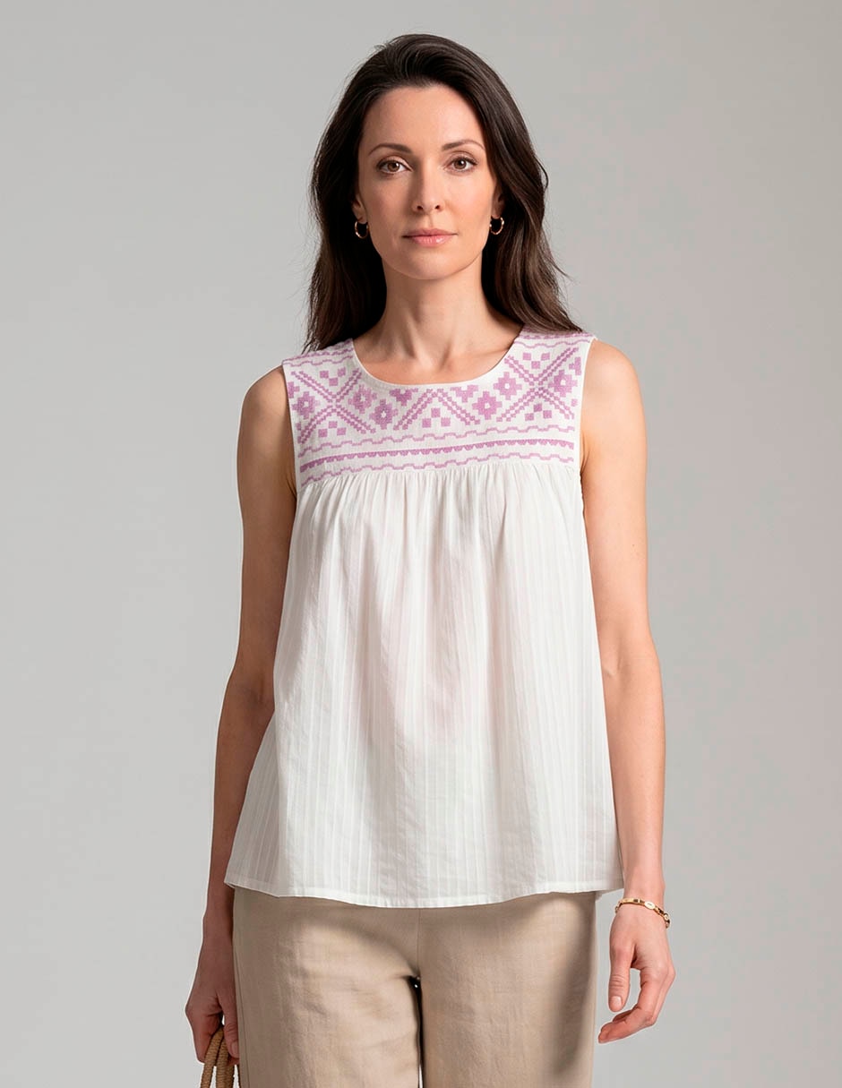 Blusa sin manga para mujer