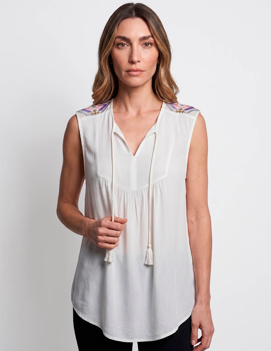 Blusa sin manga para mujer