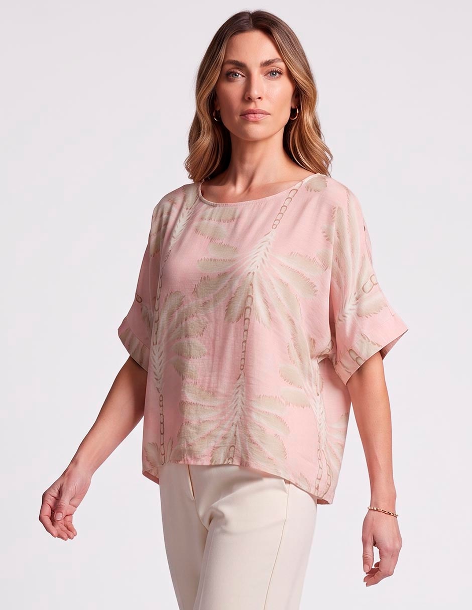 Blusa manga corta para mujer