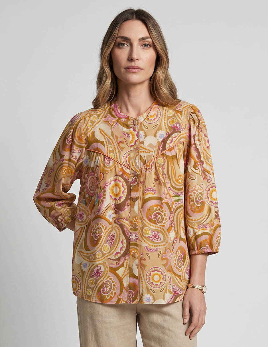 Blusa manga 3/4 para mujer Blusa manga 3/4 para mujer
