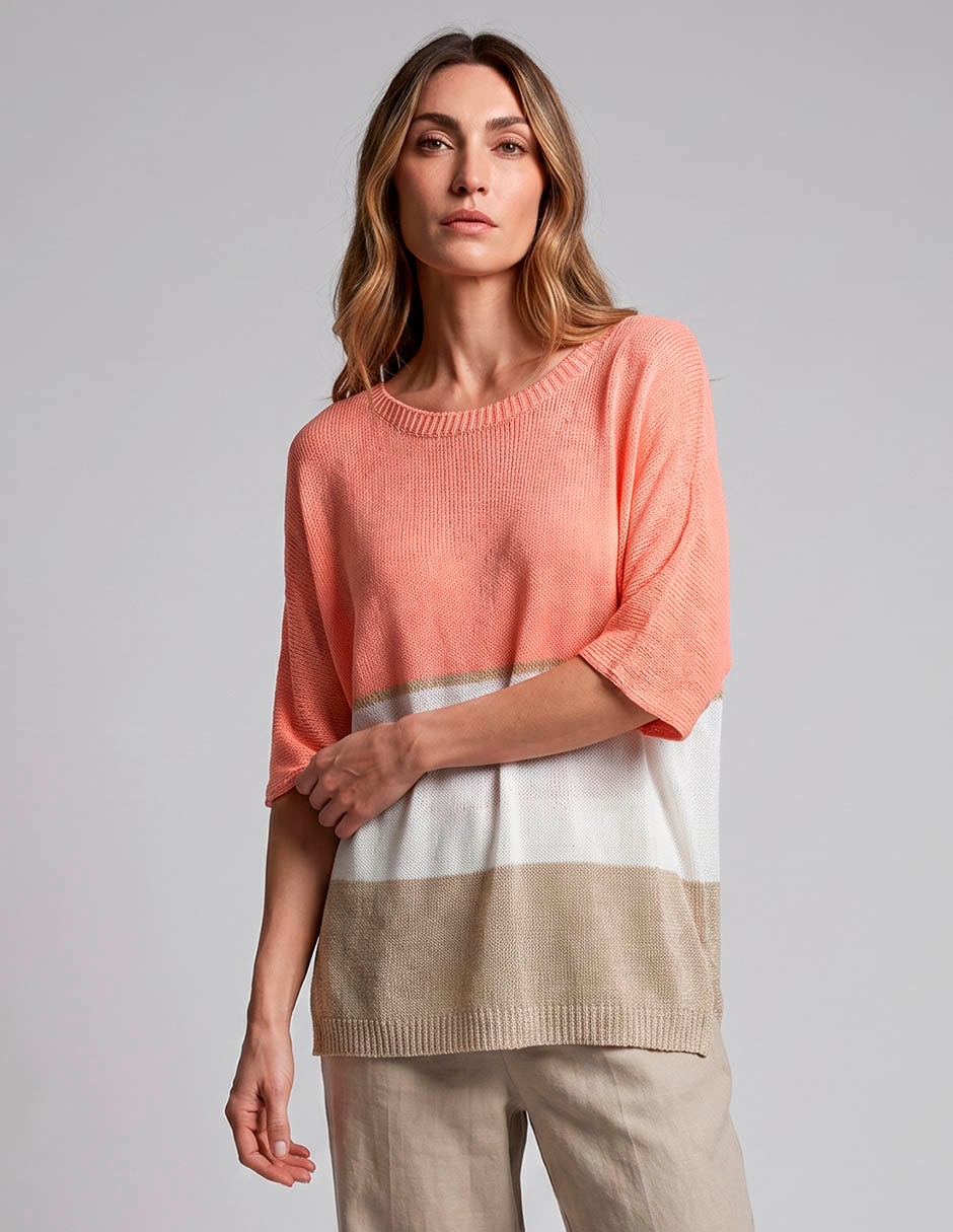 Suéter lieb cuello redondo para mujer