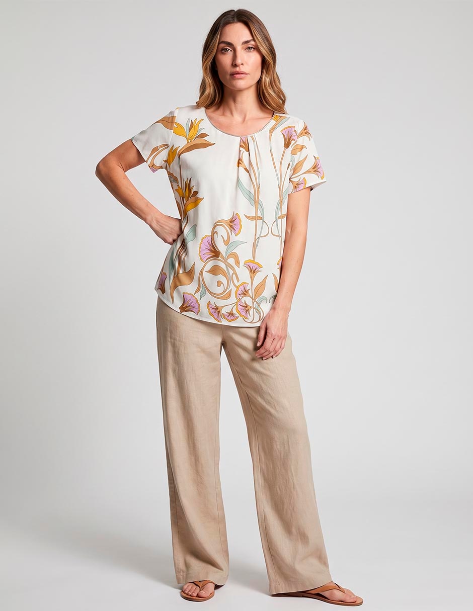 Blusa manga corta para mujer 3