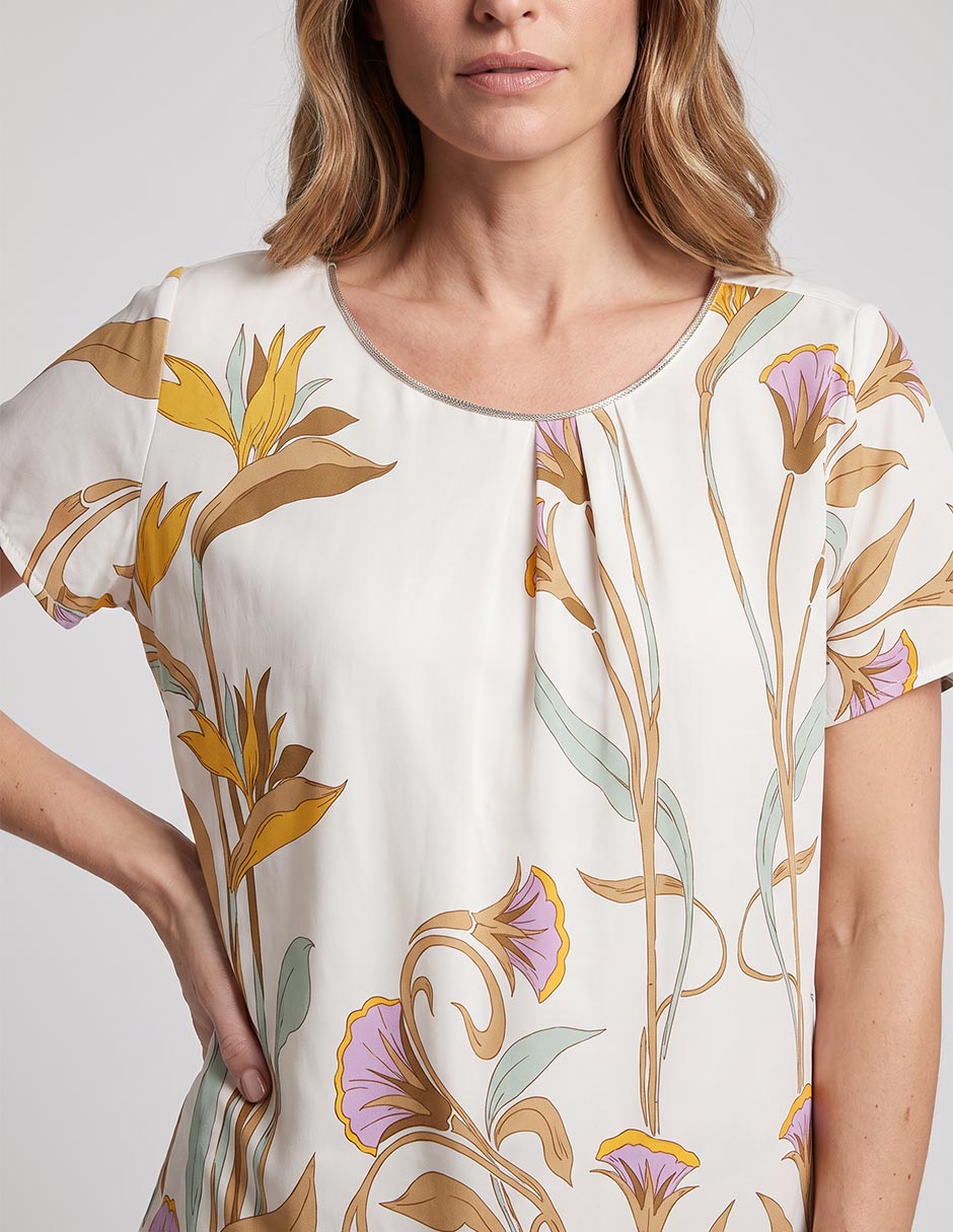 Blusa manga corta para mujer 4