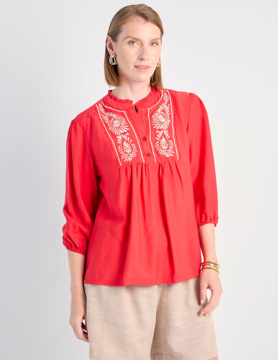 Blusa manga larga para mujer