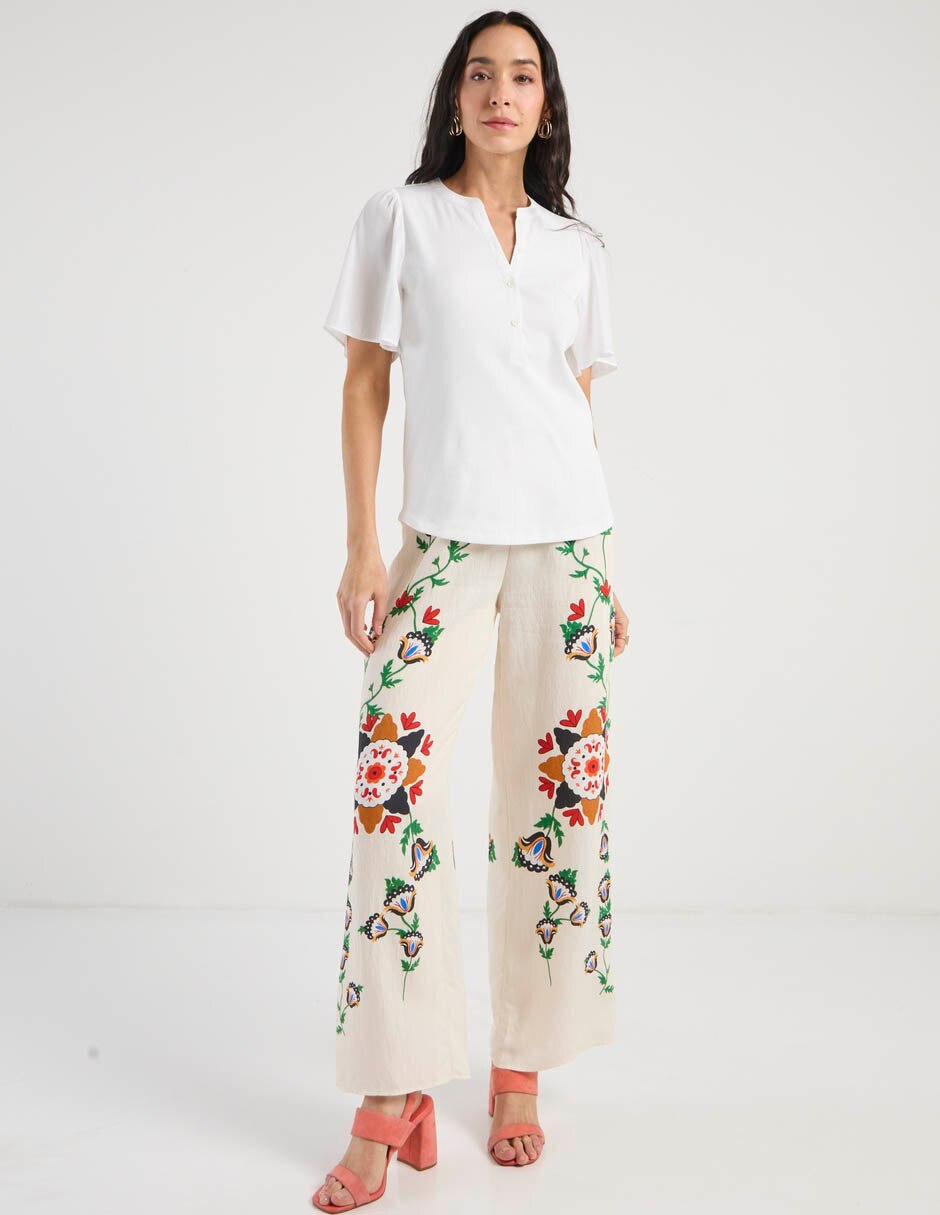 Pantalón relaxed wide leg para mujer 5