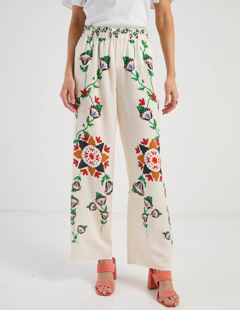Pantalón relaxed wide leg para mujer