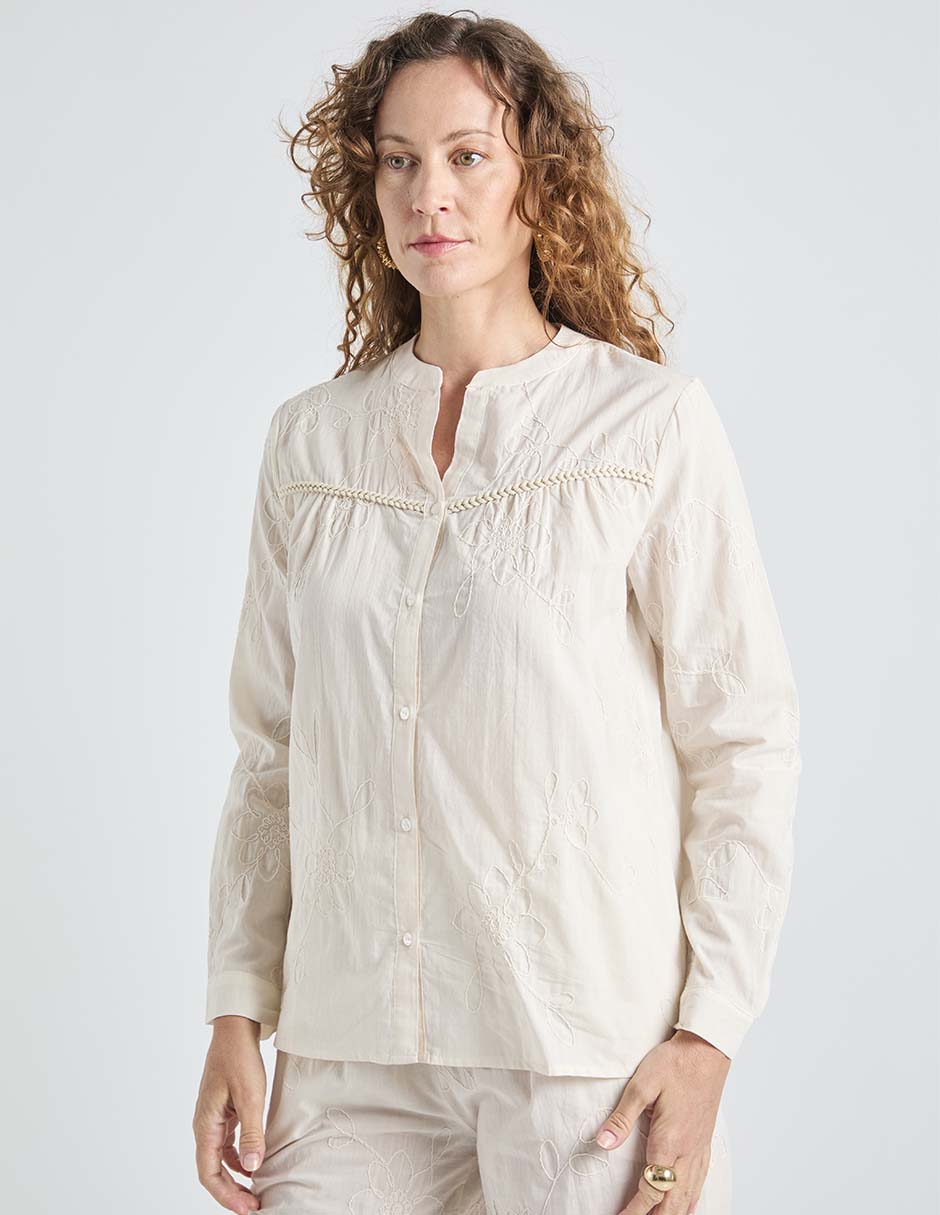Blusa manga larga para mujer