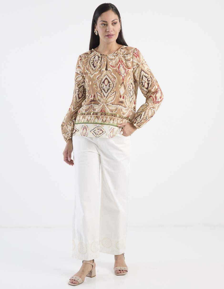 Jeans straight corte cintura para mujer 4