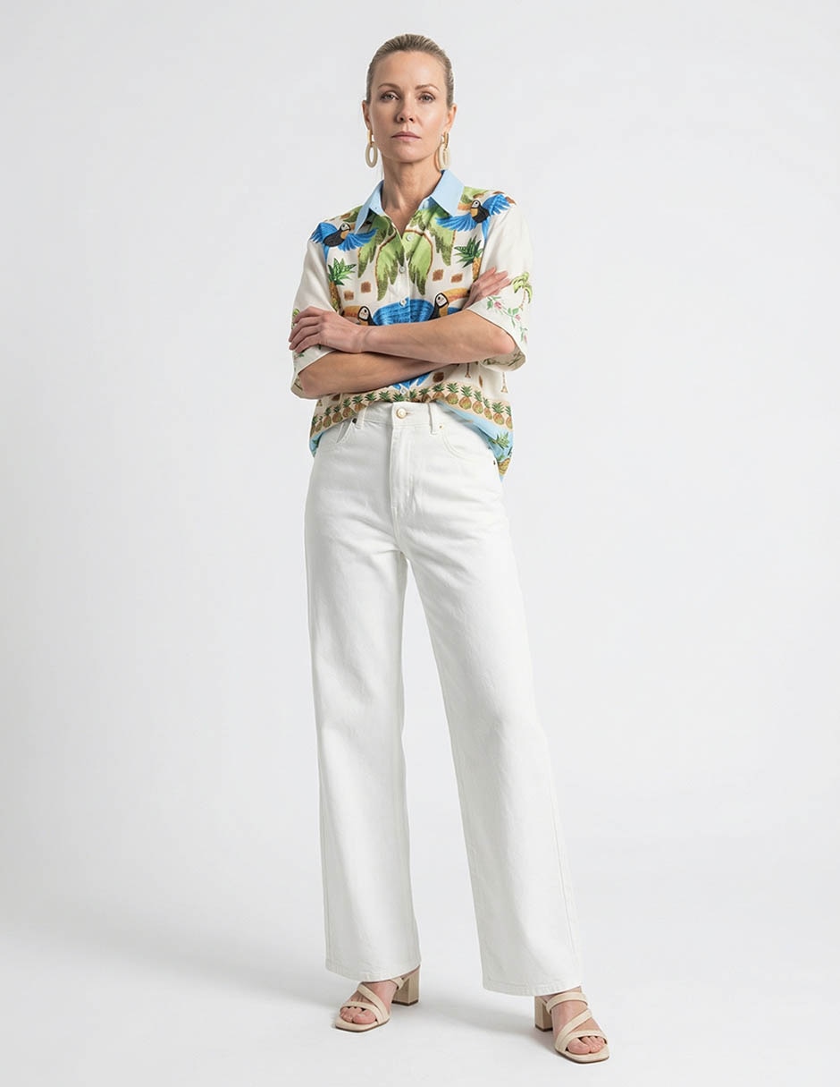 Blusa camisera manga 3/4 para mujer 11