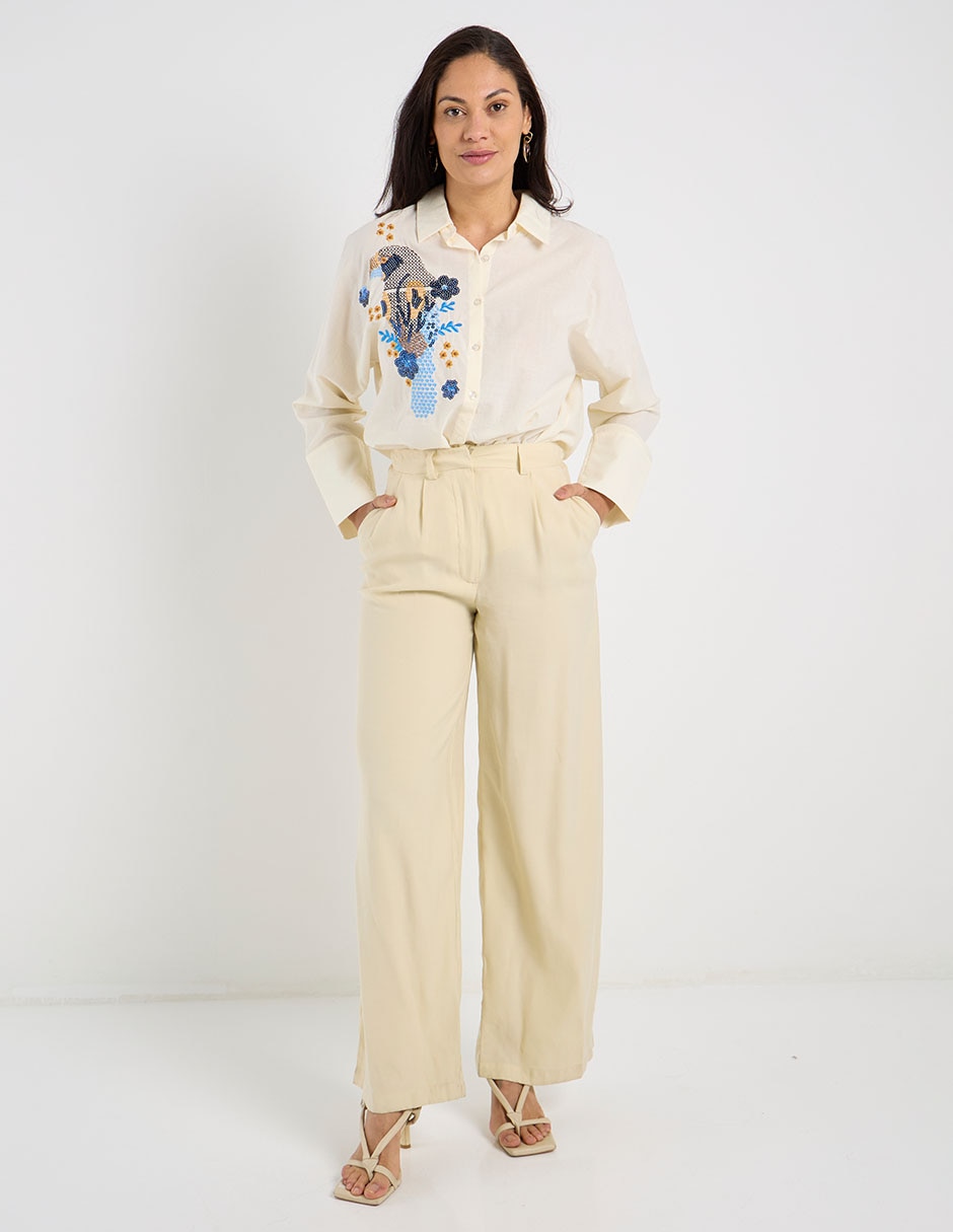 Blusa camisera Lieb manga larga para mujer