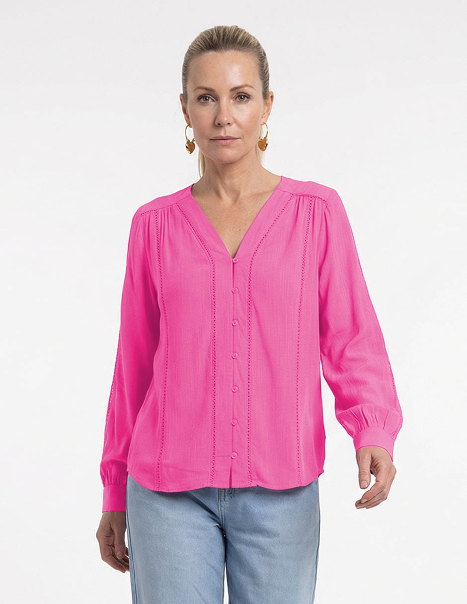 Blusa manga larga para mujer