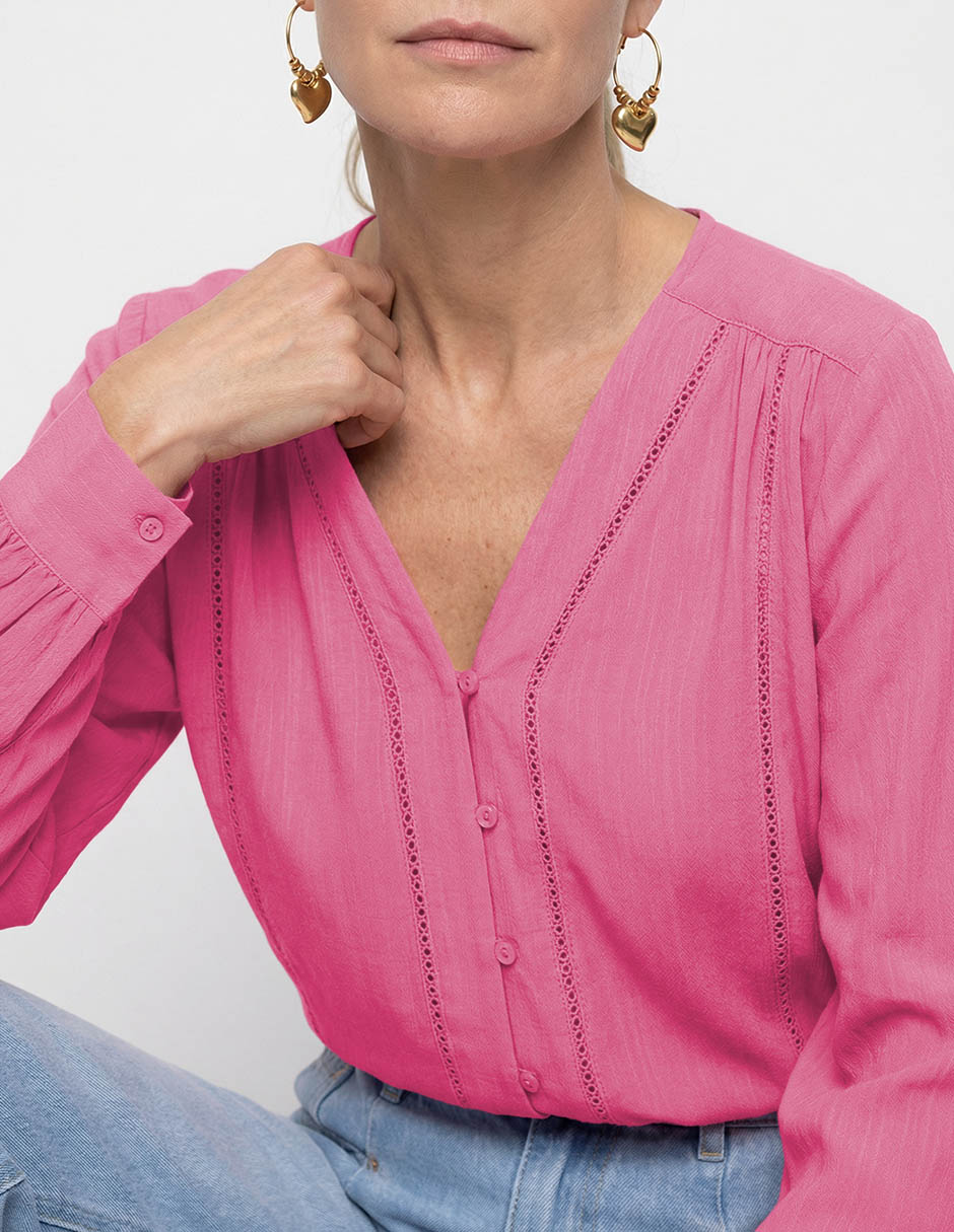 Blusa manga larga para mujer 4