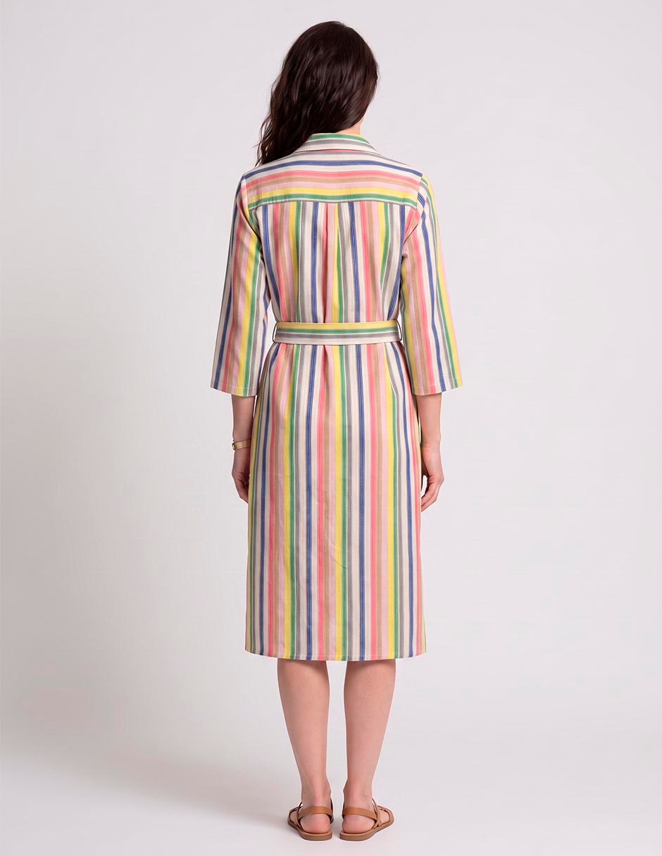 VESTIDO LB2605-221 LARGO CAMISERO 2