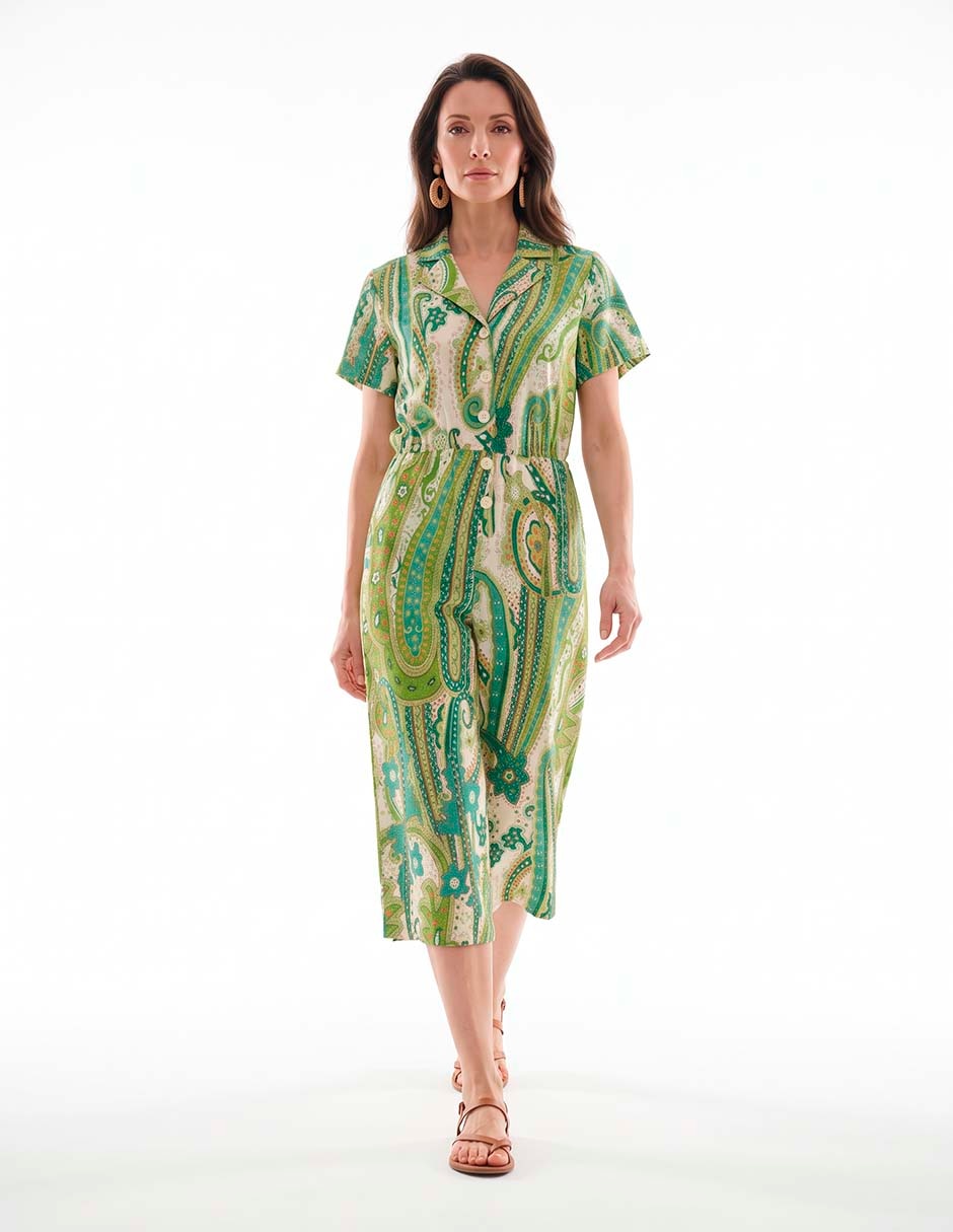 Jumpsuit estampado paisley para mujer 1