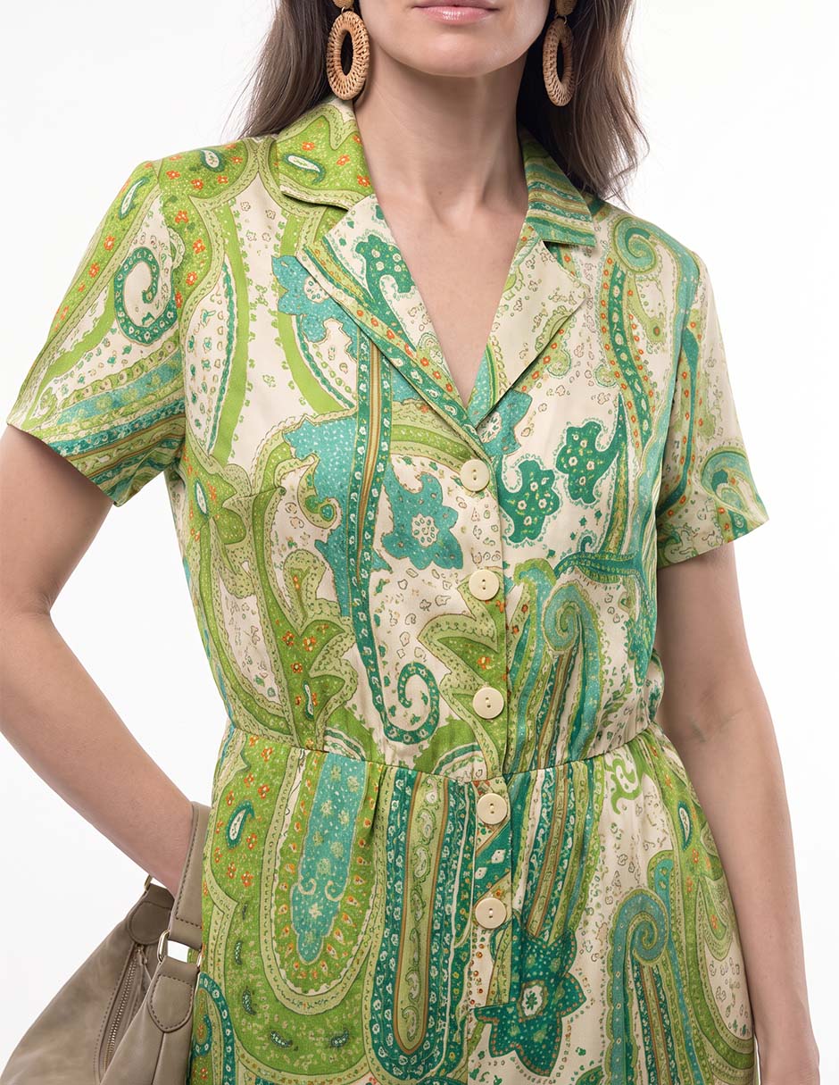Jumpsuit estampado paisley para mujer 4