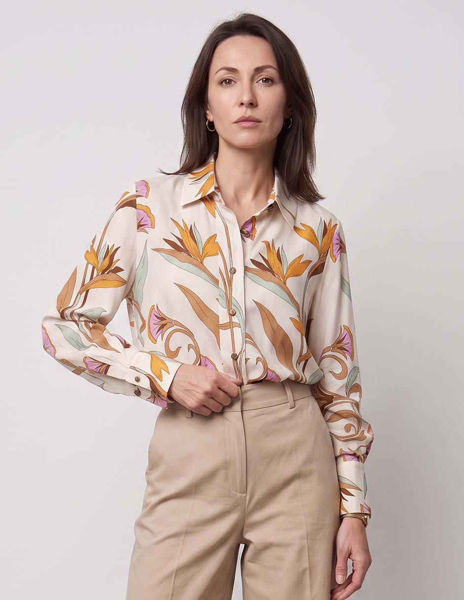 Blusa manga larga para mujer