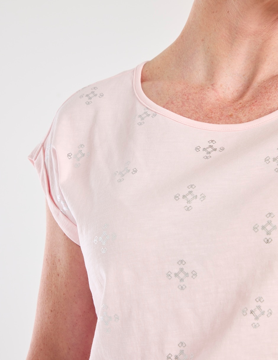 Playera manga corta Lieb cuello redondo para mujer