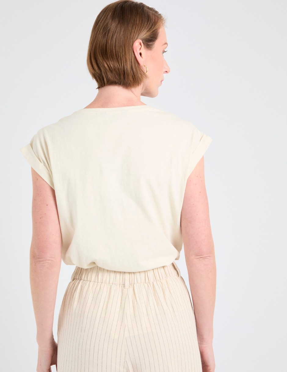 Playera manga corta Lieb cuello redondo para mujer