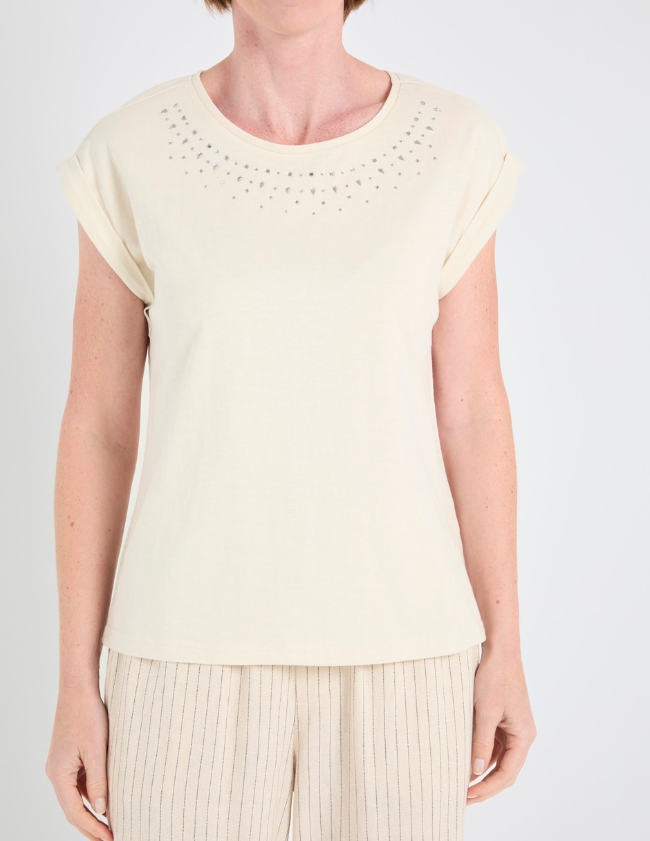 Playera manga corta Lieb cuello redondo para mujer