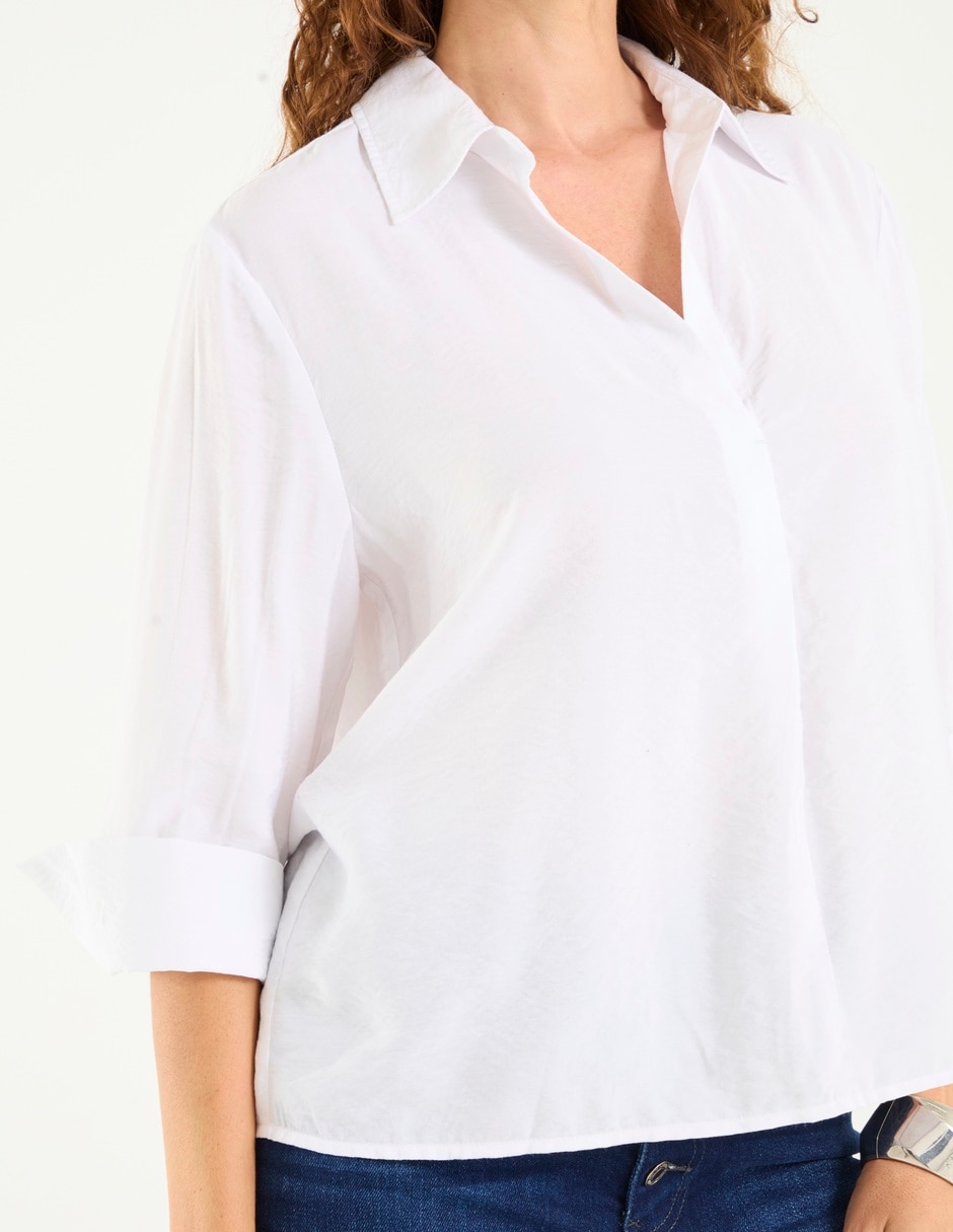 Blusa Lieb Basics manga 3/4 para mujer