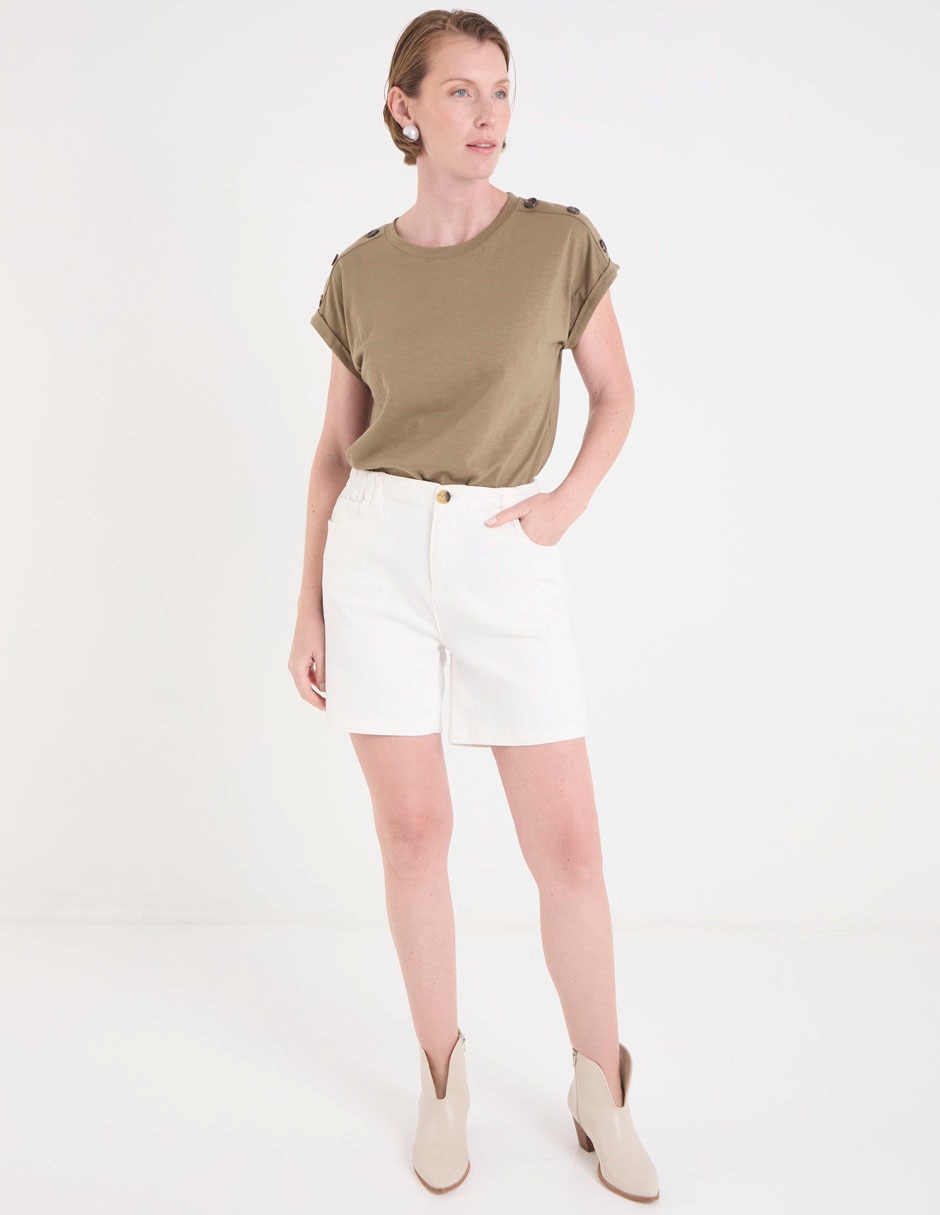Playera manga corta Lieb cuello redondo para mujer
