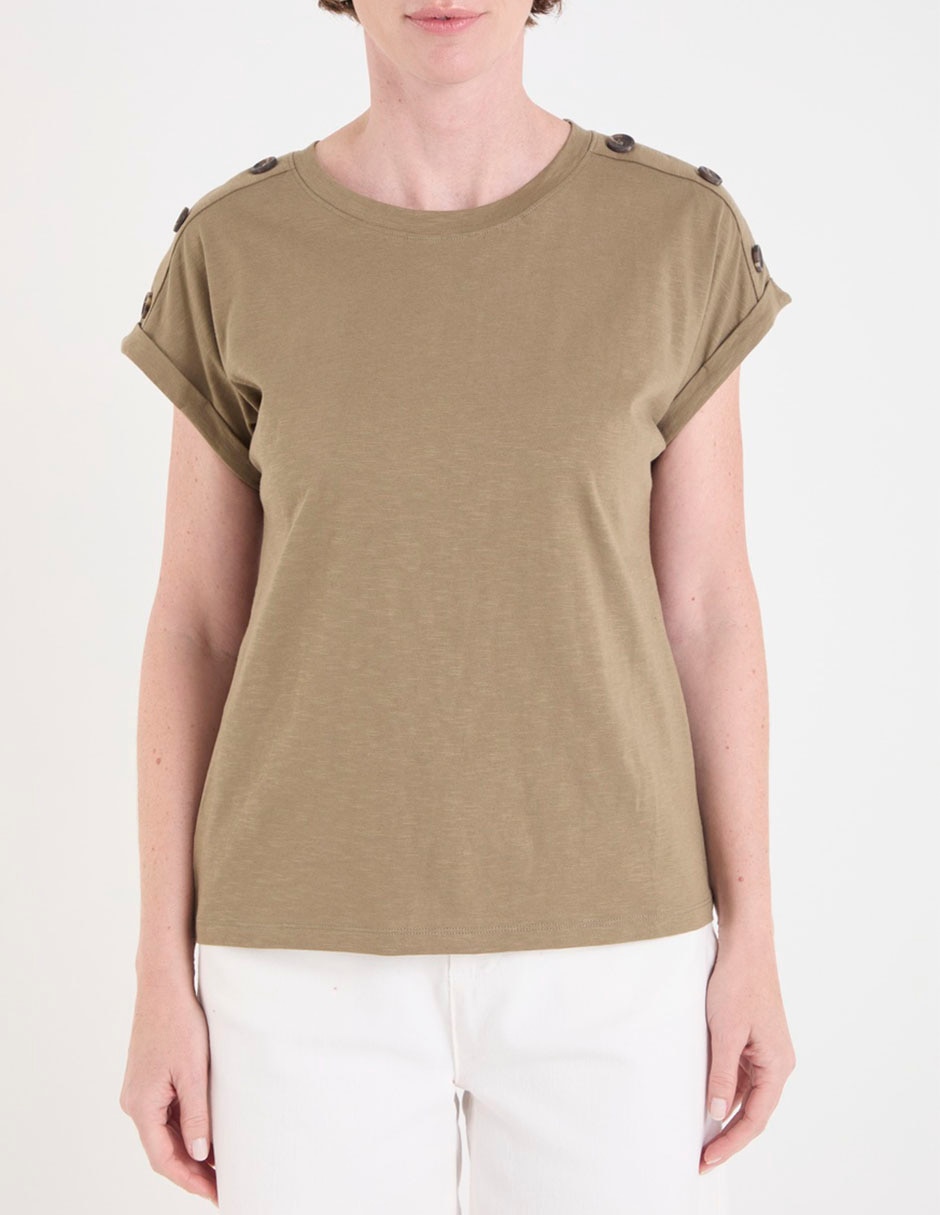 Playera manga corta Lieb cuello redondo para mujer