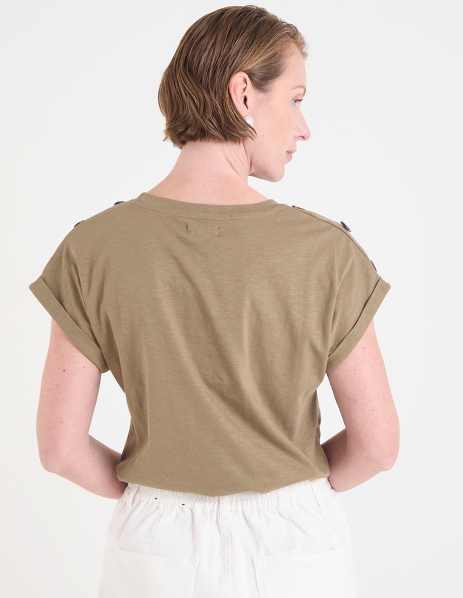 Playera manga corta Lieb cuello redondo para mujer