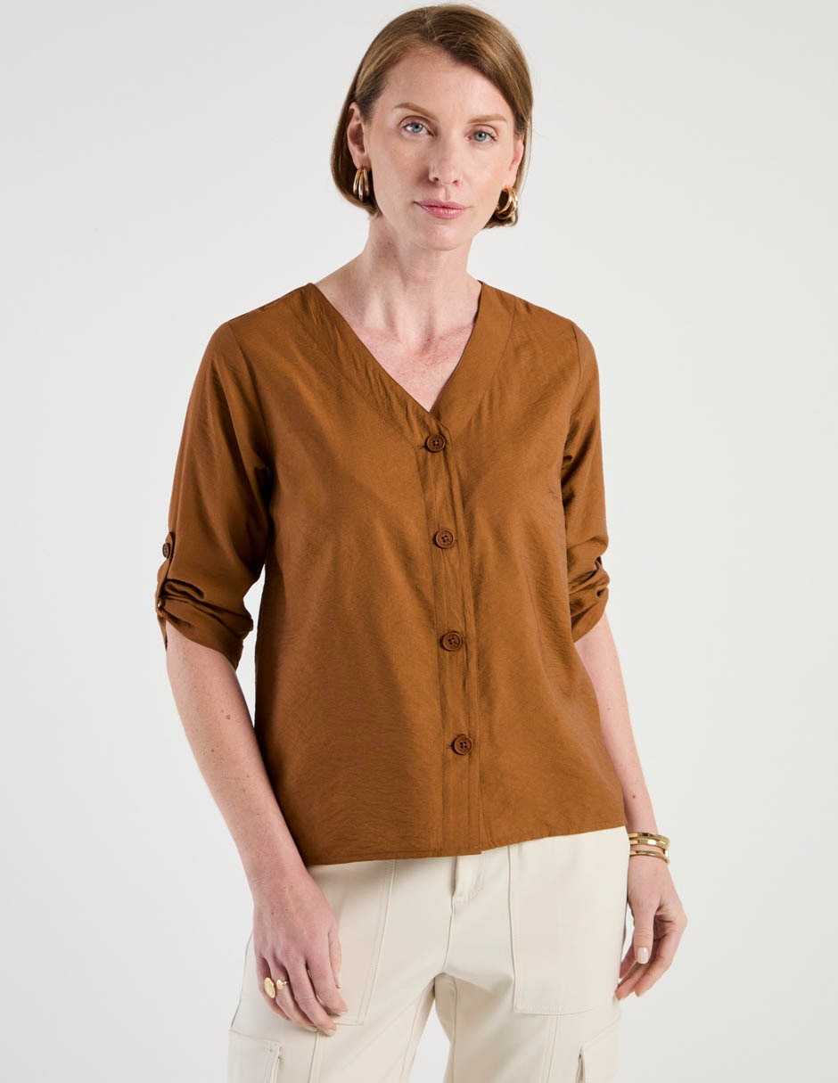 Blusa Basics manga 3/4 para mujer 1