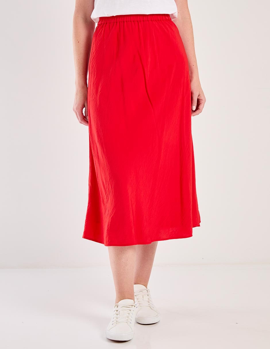 Falda midi Basics a la cintura