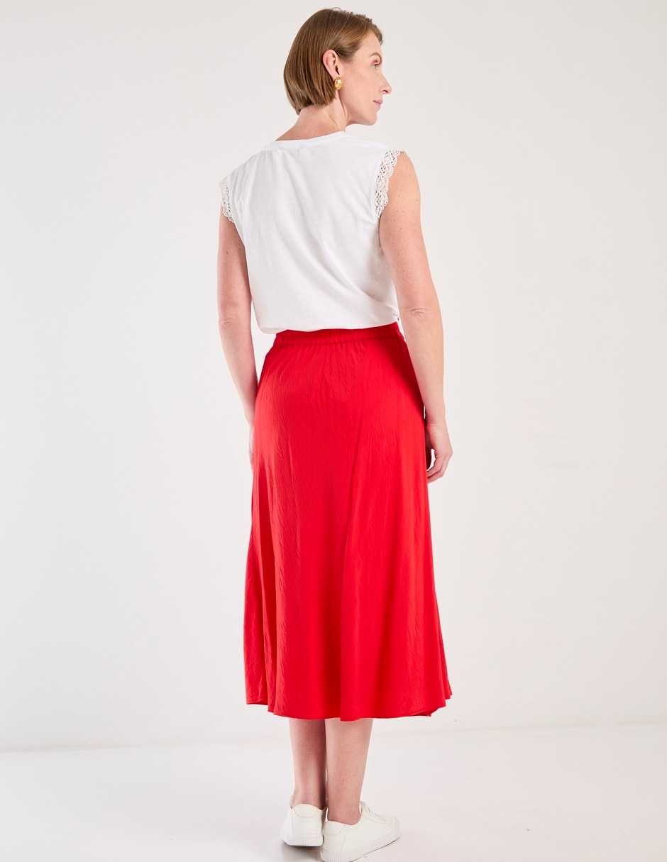 Falda midi Basics a la cintura 2