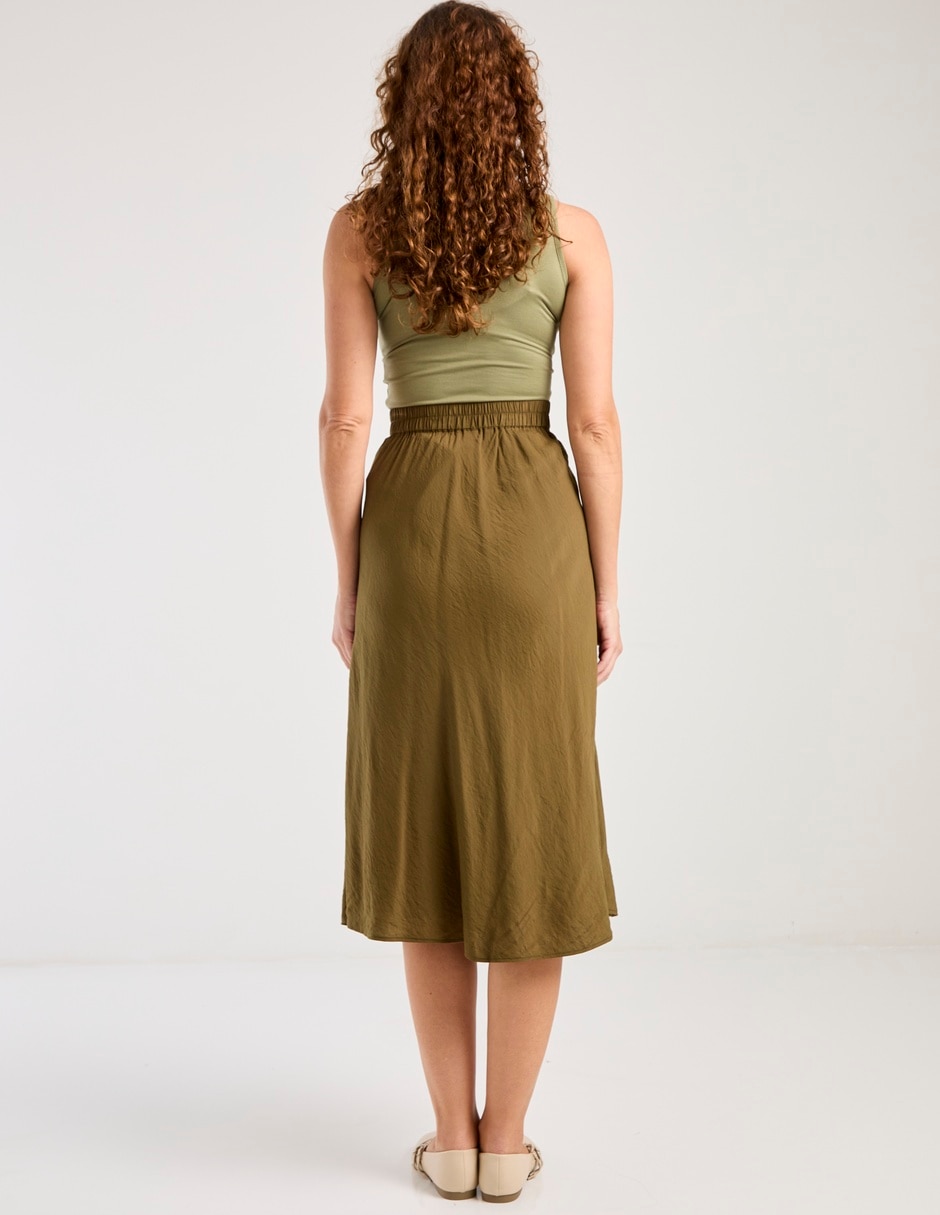 Falda midi Basics a la cintura 2