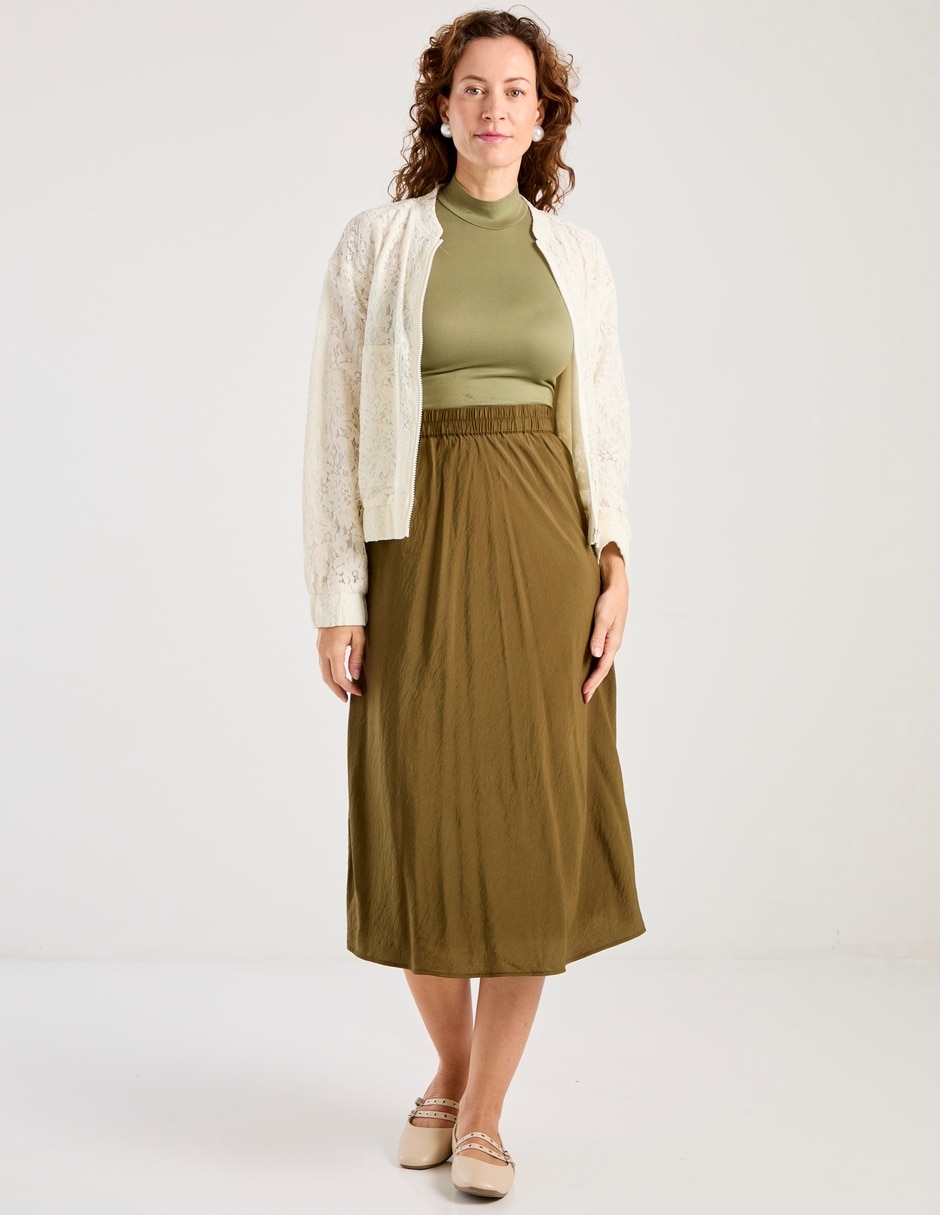 Falda midi Basics a la cintura 3