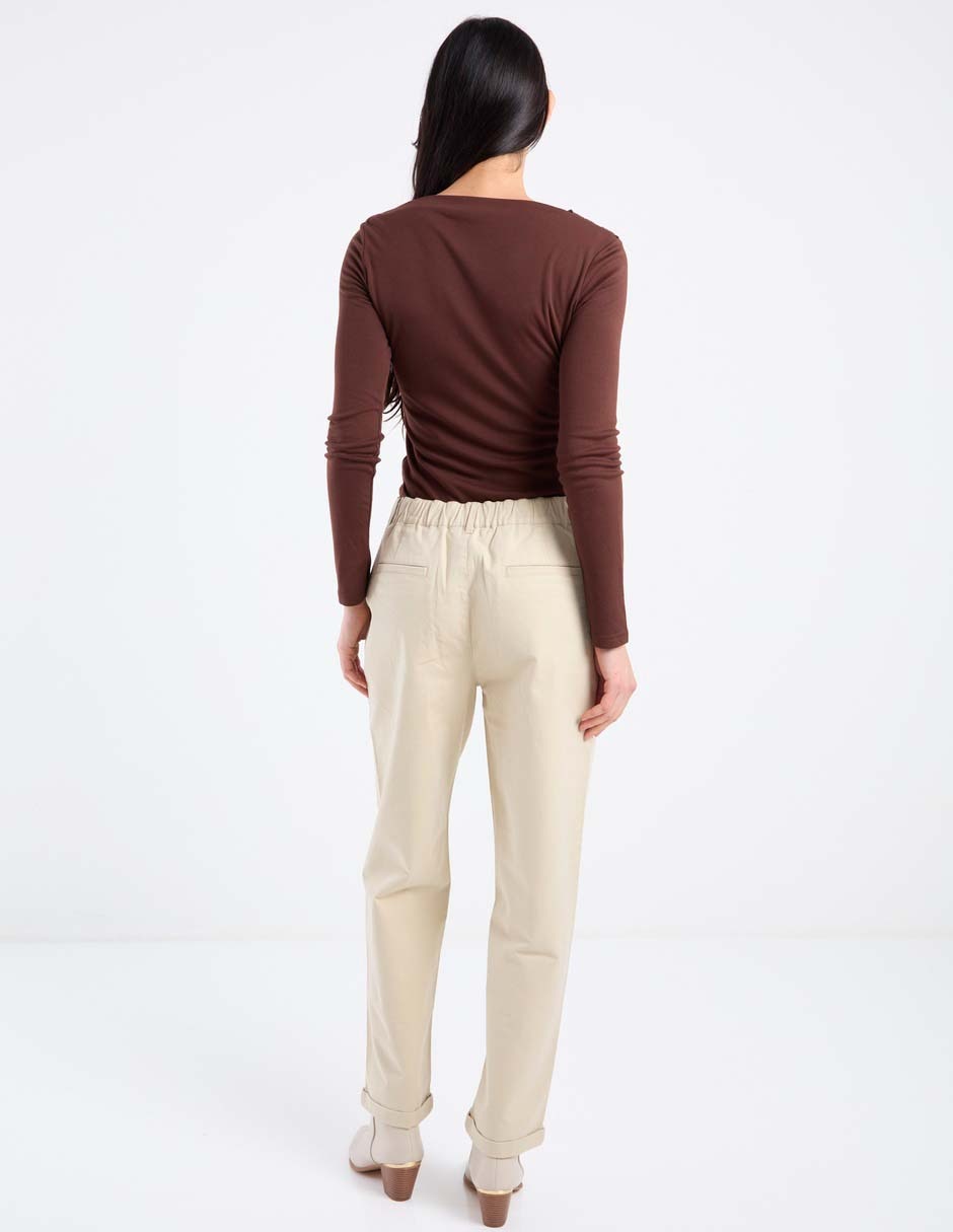 Pantalón chino straight para mujer 4