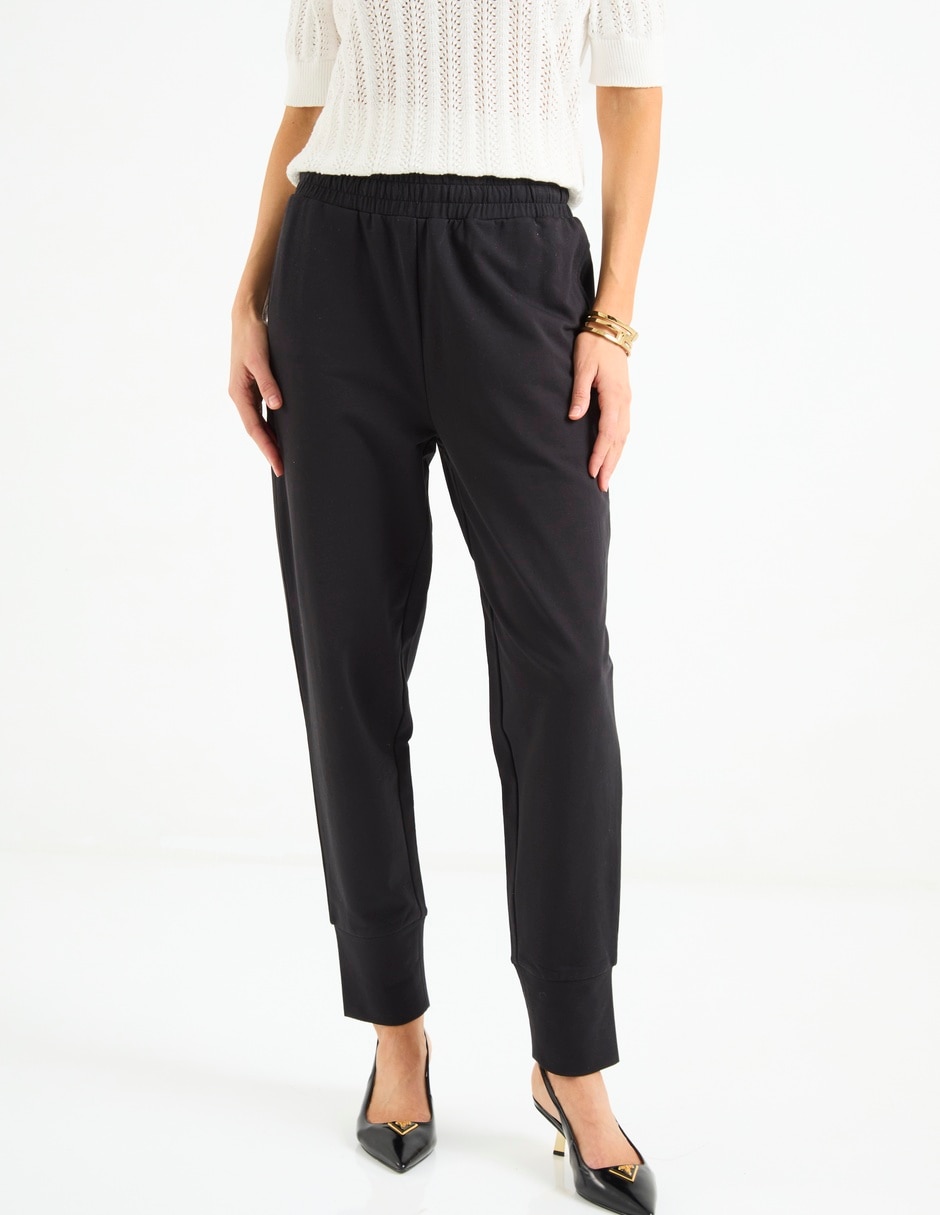 Pants straight con elástico para mujer 1