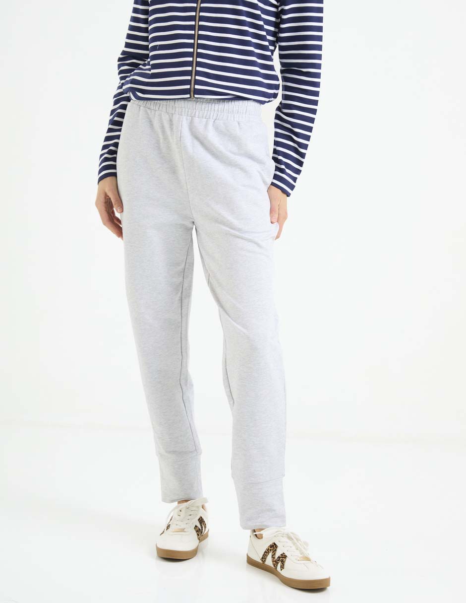Pants straight con elástico para mujer